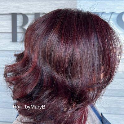 Fall Season Hair Color. Balayage Hair by Mary B Henderson NV