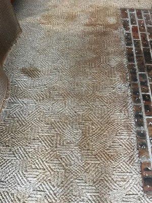 carpet in front of wood stove AFTER cleaning