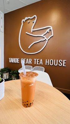 Fire Bear Thai tea with bobba