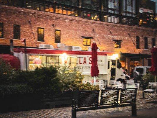 Food truck at night