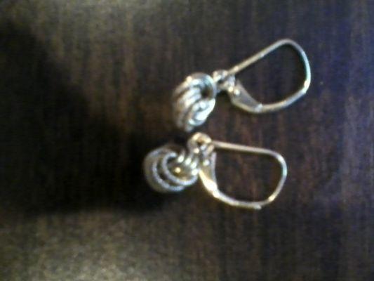 repaired lever back earrings.