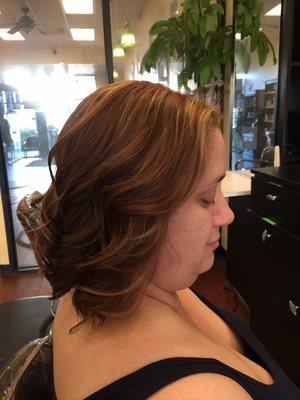 Nice color and highlights and bob hair cut......by Lena