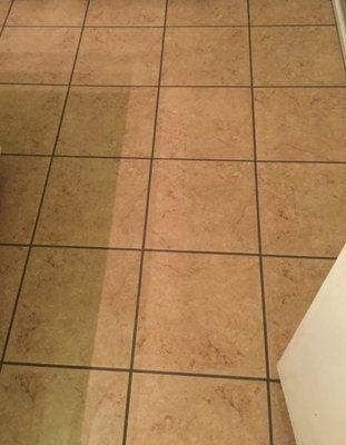 The new tile floor.