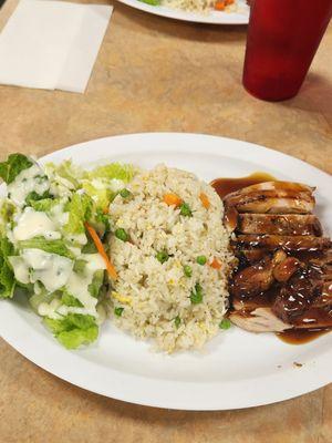 Teriyaki Chicken Lunch special with fried rice.