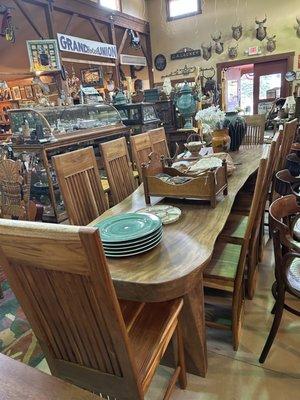 Large custom made dining table and chairs