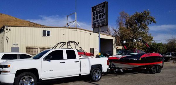 Curbside boat parking has been convenient