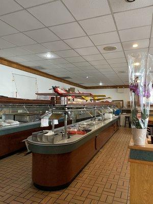 Buffet stalls no longer used