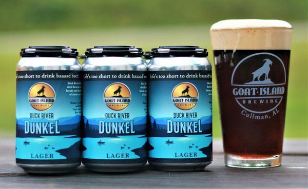 Duck River Dunkel is a smooth, dark, Bavarian lager.