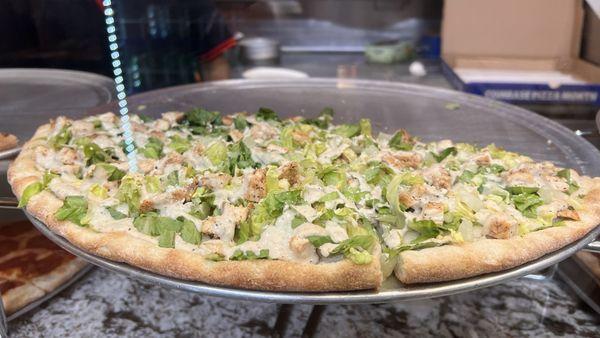 Ceaser salad pizza