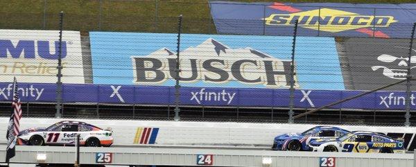 10/22 view of cars in the backstretch