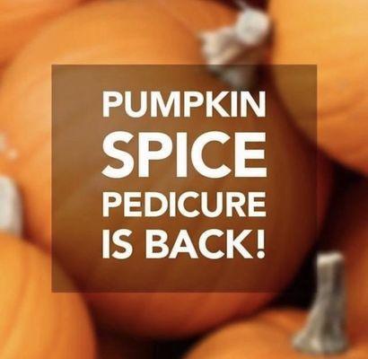 Book your pumpkin spice pedicure today!