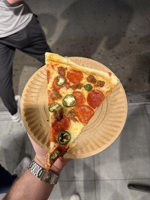 Jalepeno Pepperoni Pizza Slice