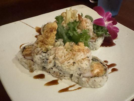 Chicken and shrimp tempura roll