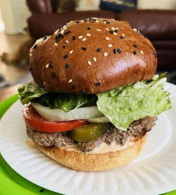 Brioche bun makes for an awesome burger!