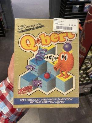 Complete in box "Q*Bert" for Intellivision. I modded my 1979 OG Intellivision for composite A/V. Glad to add this to my collection!