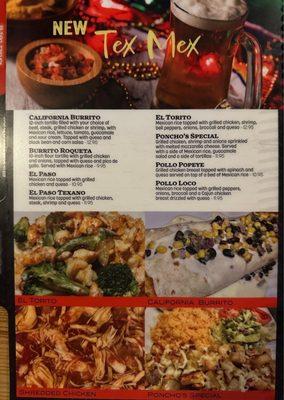 Menu - Tex Mex