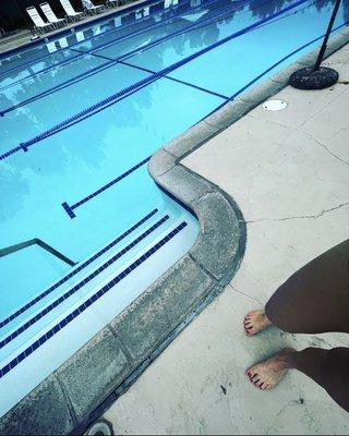 at the pool