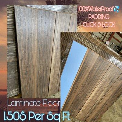 1.50$ for click and lock flooring 
100% water proof