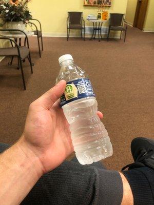 The water dan gave me because i was waiting a bit. :)