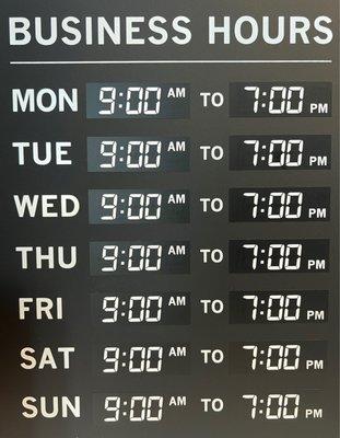 Business hours