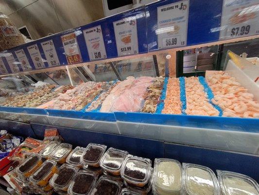 Seafood section.