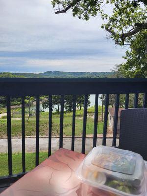 Lakeview table on the patio