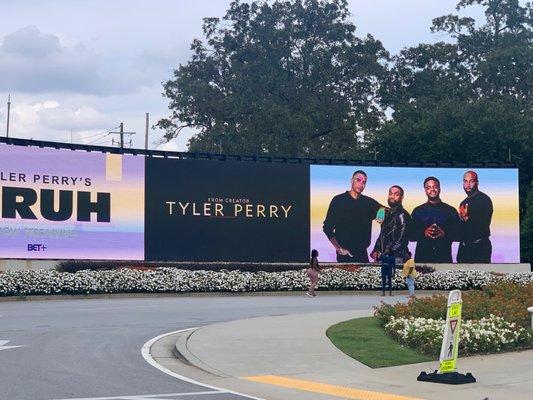 Big screen at the entrance