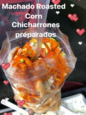 Chicharrónes preparados con Cueritos en la bolsa