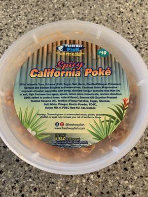 8 oz. prepackaged spicy California style Poke'