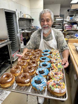 Abraham Chan (40+ years experience baking delicious donuts)!