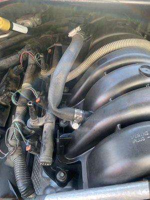 Wrong hose!....Wasn't letting the intake breathe so I had to buy the right part from the dealership and install it myself!