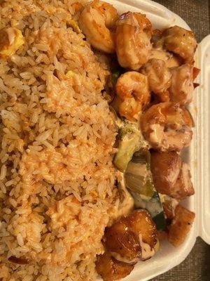 Shrimp & Scallop Hibachi with fried rice