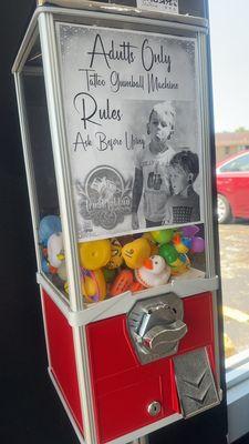 Tattoo gumball machine