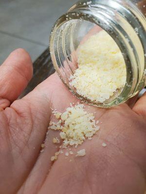 High quality freshly grated real parmesan