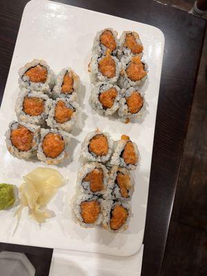 spicy salmon rolls