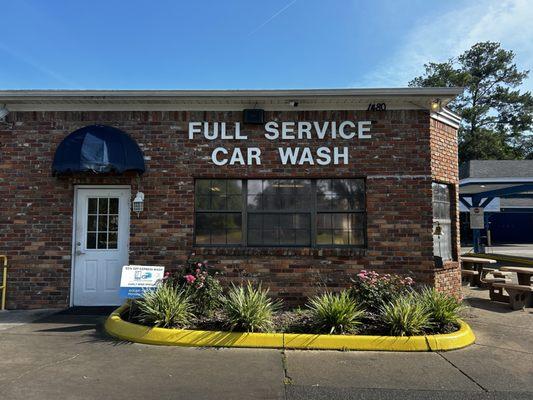 Full service car wash.