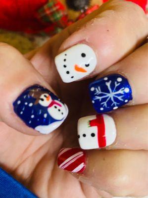 Amazing Christmas nails!! Thank you Tina. You are the BEST!  Merry Christmas