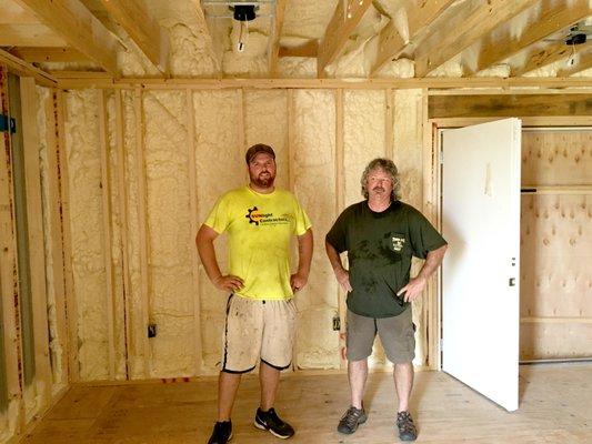 Corey our general contractors, our master spray foam installer and Homeowner