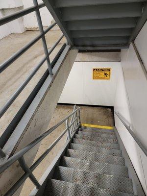 Parking deck stairwell