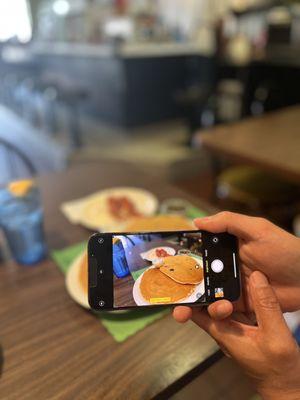 Blueberry pancakes