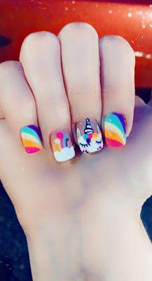 Unicorn Nails!!  LOVE THEM