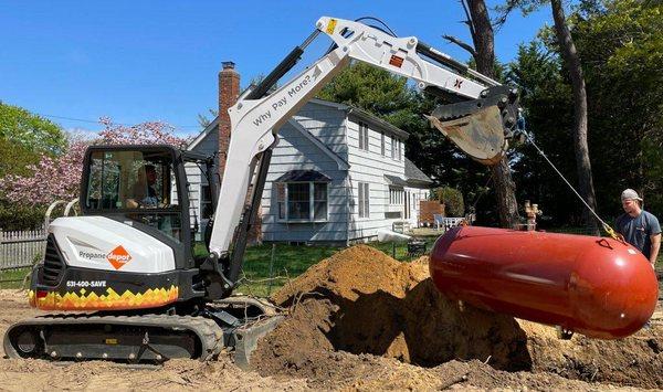 We excavate and install propane tanks and systems with our in-house professional teams.