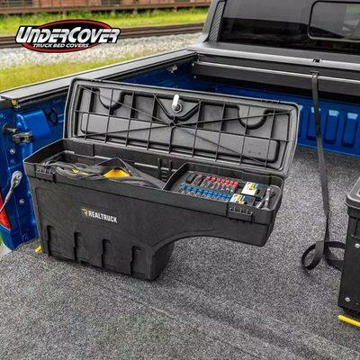 Maximize the space in your truck bed with Undercover's Swing Case Truck Bed Toolbox.