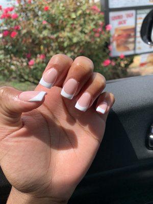 White Tips Nails