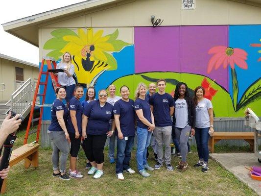 Clean up day at Boys and Girls club of Austin.