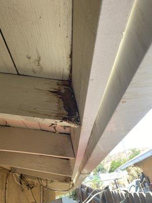 They left rotten rafter without fixed it