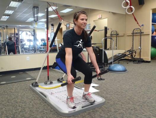 Squat/Deadlifts being performed on our custom Core-Stix platform