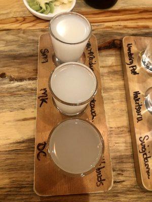 Sake flight unfiltered (2/2)