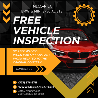 We're offering a comprehensive inspection & diagnostic for free. The fee is waived when you approve any work related to the original concern