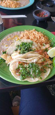 Tilapia fish taco plate